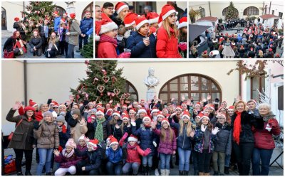 Atrijem odzvanjali zvukovi božićnih pjesama:Učenici županijskih škola okitili božićno drvce