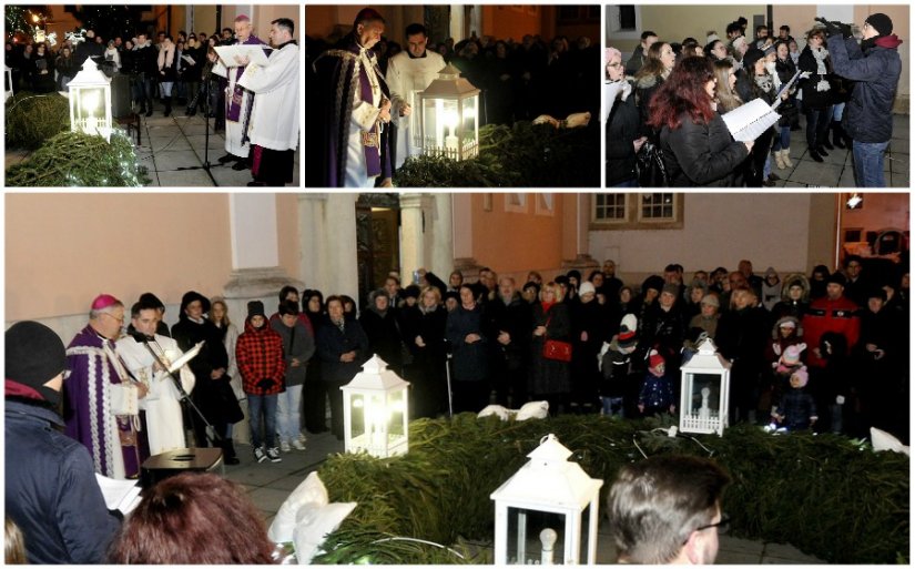 FOTO: Pred varaždinskom katedralom upaljena prva ovogodišnja adventska svijeća