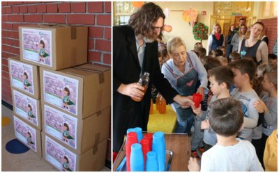 Gradonačelnik Čehok razveselio mališane u Dječjem vrtiću Varaždin finim sokom od jabuke