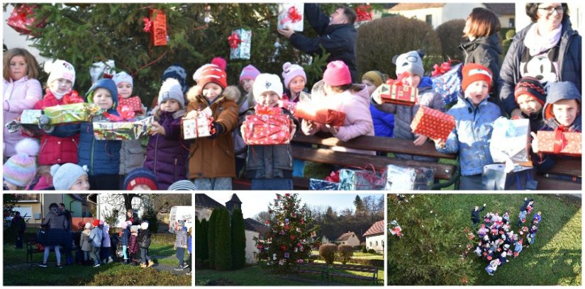 FOTO Mališani okitili božićno drvce u Vinici