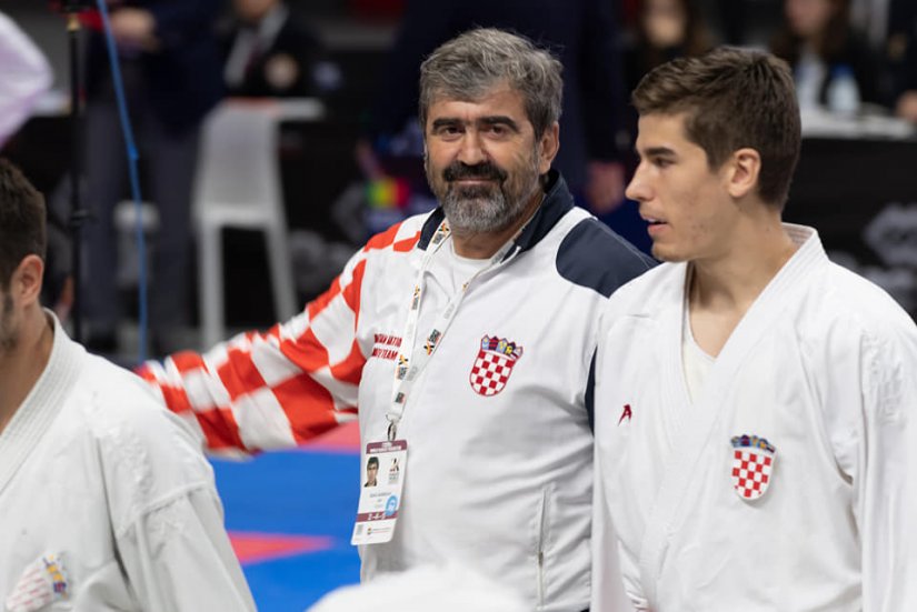 Enes Garibović s ocem i izbornikom Esadom Garibovićem