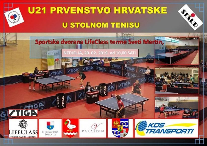STK Starr u Termama Sveti Martin organizira U-21 Prvenstvo Hrvatske u stolnom tenisu