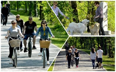 FOTO: Uskrsni vikend privukao brojne šetače i bicikliste na šetnicu kroz Dravsku šumu