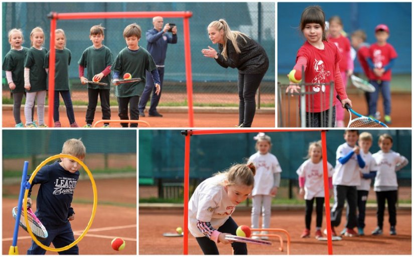 FOTO: Višebojem na teniskim terenima mališani nastavili Olimpijski festival dječjih vrtića
