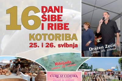 16. Dani šibe i ribe 25. i 26. svibnja uz koncert Dražena Zečića