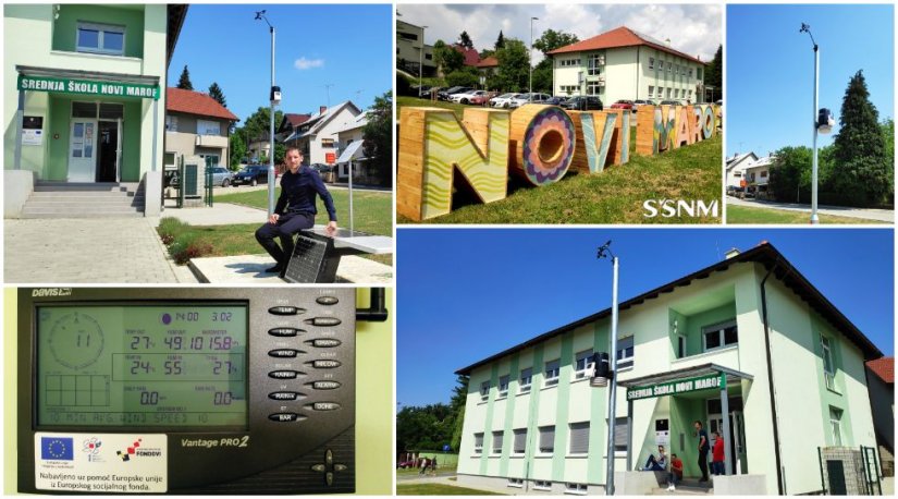 U Srednjoj školi Novi Marof postavljena je i opremljena školska meteorološka stanica