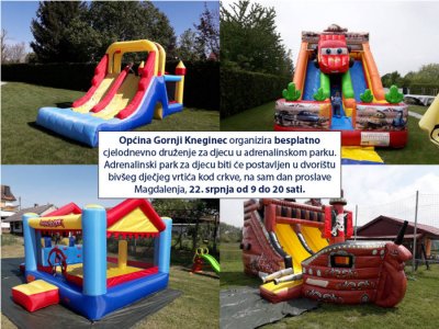 Adrenalinski park za cjelodnevnu dječju zabavu u povodu Dana općine Gornji Kneginec