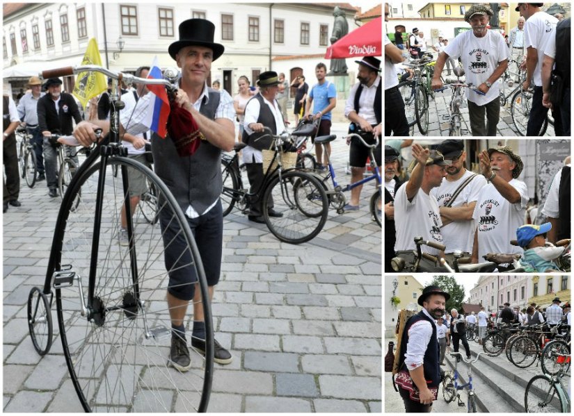 FOTO Bicikli stari više od pola stoljeća plijenili pažnju špancirera danas u Varaždinu