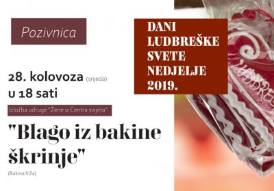 Dani ludbreške Svete nedjelje: Danas izložba &quot;Blago iz bakine škrinje&quot;, sutra kreće zabavni program