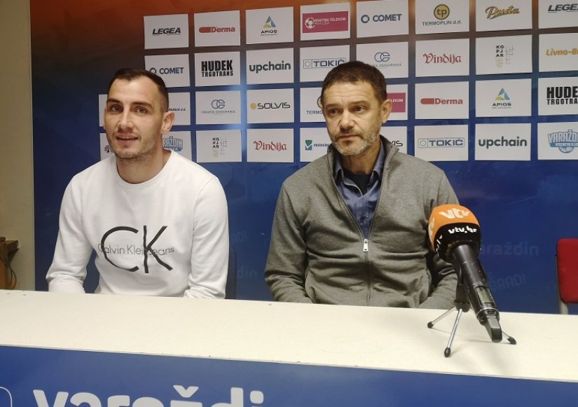 Nikola Tkalčić i Borimir Perković na današnjem susretu s novinarima u klubu