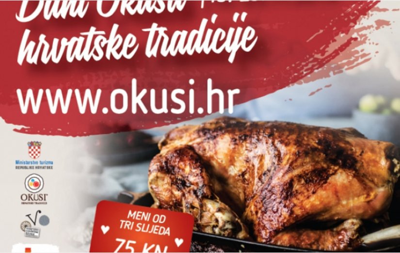 Delicije u sljedovima od tri  tradicijska jela po 75 kuna tijekom 1. Dana Okusa hrvatske tradicije