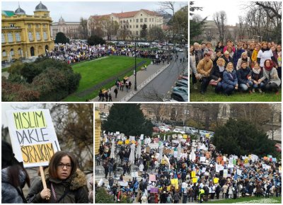 FOTO Varaždinski prosvjetari stigli u Zagreb: sve spremno za veliki prosvjed &quot;Hrvatska mora bolje&quot;!