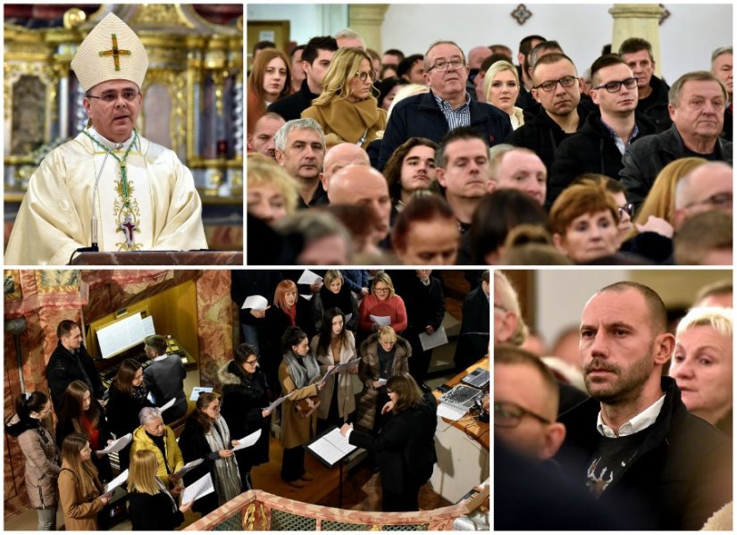 FOTO Polnoćkom u varaždinskoj katedrali mnoštvo vjernika proslavilo Božić