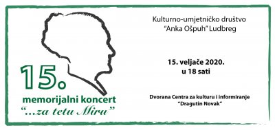 Ludbreg: Koncert u spomen Mirjane Bošnjak preminule predsjednice KUD-a Anka Ošpuh
