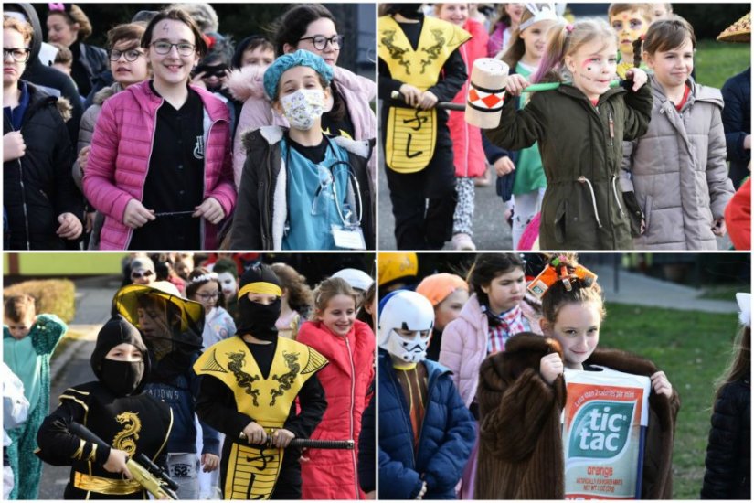 FOTO: Harry Potter, Harley Quinn i ninje u fašničkoj povorci Šeste OŠ Varaždin