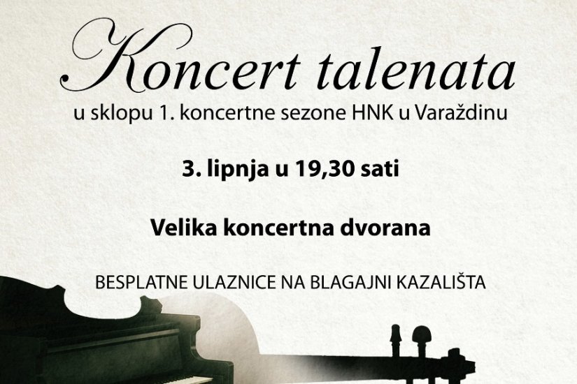 Koncert talenta u izvedbi Tije Pikije i Vesne Leljak-Petković 3. lipnja u HNK Varaždinu