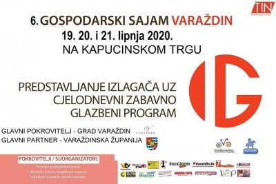 6. Gospodarski sajam u Varaždinu na Kapucinskom trgu od 19. do 21. lipnja