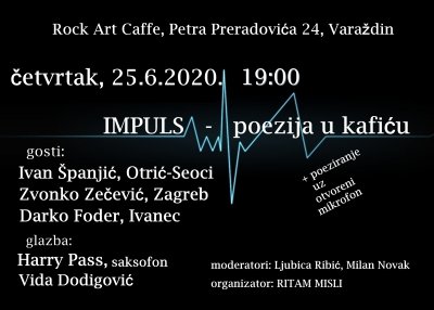 61. IMPULS Pjesnička druženja ponovno u varaždinskom Rock art caffeu