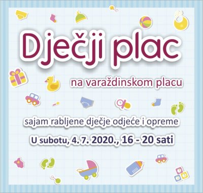 U subotu 4. srpnja održava se sajam rabljene dječje odjeće 23. Dječji plac