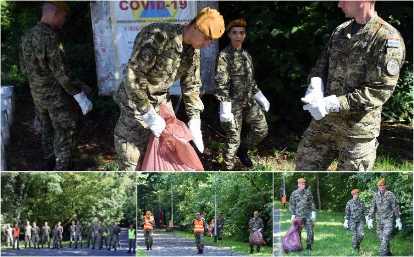 FOTO: Pume organizirale akciju čišćenja Dravske park šume