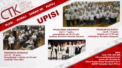 Upisi u Centar tradicijske kulture Varaždin do 21. rujna