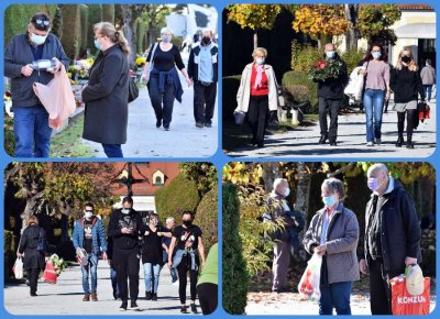 FOTO Varaždinci pod maskama obilaze groblja, pridržavaju li se svi propisanih mjera?