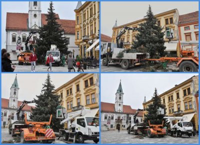 FOTO Počelo ukrašavanje Varaždina za Advent: na Korzo stigla jelka