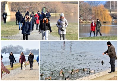 FOTO: Varaždinci nedjeljno poslijepodne iskoristili za šetnju uz Dravu