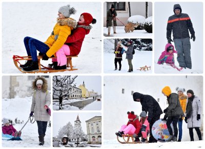 FOTO Stari grad prepun, mališani jedva dočekali sanjkanje i grudanje