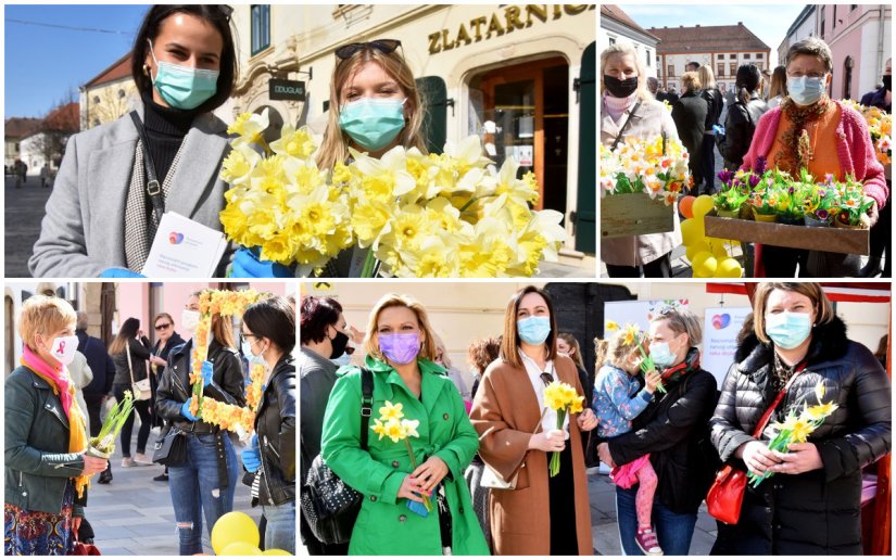 FOTO Dan narcisa u Varaždinu uz poruku oboljelim ženama: &quot;Niste zaboravljene&quot;