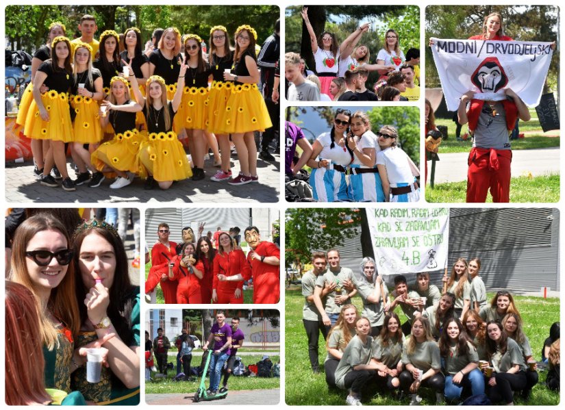 FOTO Varaždinski maturanti opraštaju se od srednjoškolskih dana, veselo u Parku mladih!