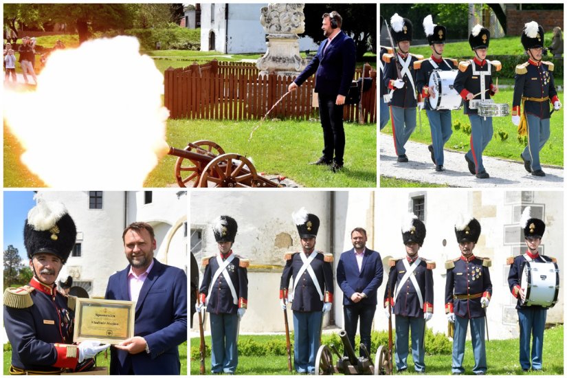 FOTO Glasni pucanj na Starom gradu: Uzicu Varaždinskog topa povukao dr.sc. Vladimir Huzjan