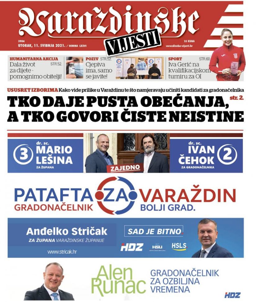 U novom broju Varaždinskih vijesti pročitajte...