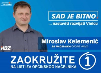 VINICA Miroslav Kelemenić (HDZ) u utrci za načelnika: nova snaga za bolju Vinicu!