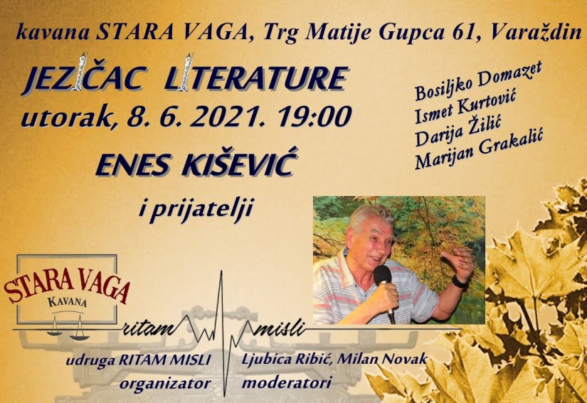 Jezičac literature: Majstor poetske riječi Enes Kišević stiže u Varaždin