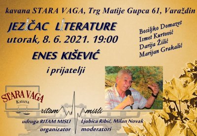 Jezičac literature: Majstor poetske riječi Enes Kišević stiže u Varaždin