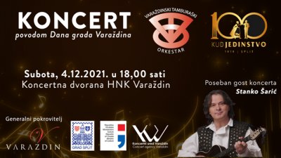 Svečani koncert tamburaških orkestara iz Splita i Varaždina povodom Dana grada Varaždina
