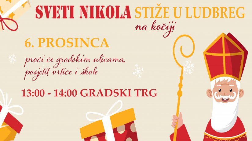 LUDBREG Sv. Nikola na kočiji obilazi vrtiće i škole te potom dolazi na Trg Svetog Trojstva