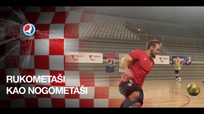 VIDEO Hrvatski rukometaši na pripremama u Varaždinu zaigrali - mali nogomet