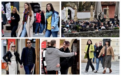 FOTO Oblačno vrijeme nije smetalo šetačima na varaždinskim ulicama i trgovima