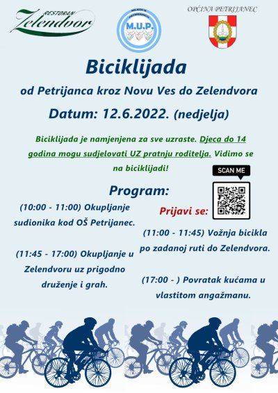 Nakon odgode, u Petrijancu određen novi datum biciklijade za nedjelju, 12. lipnja; prijave još traju...