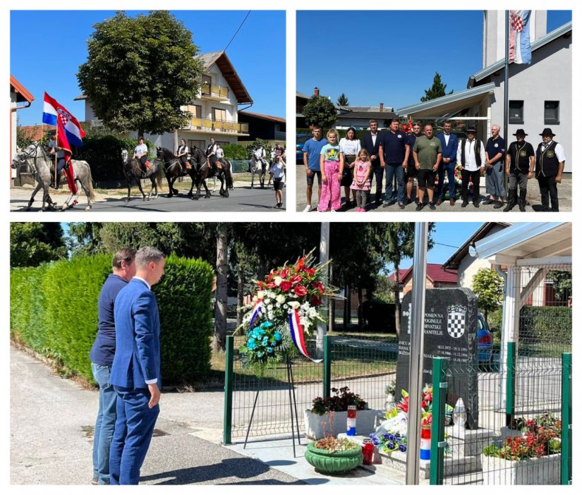 FOTO Konjičkim mimohodom i polaganjem vijenaca Petrijanec odao počast braniteljima