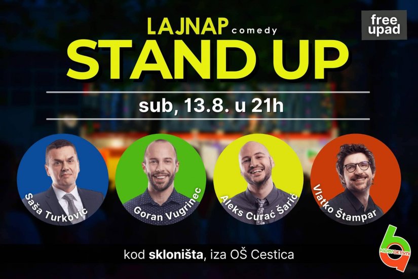 Dođite i zabavite se: &quot;Stand Up Lajnap&quot; na otvorenom u Cestici