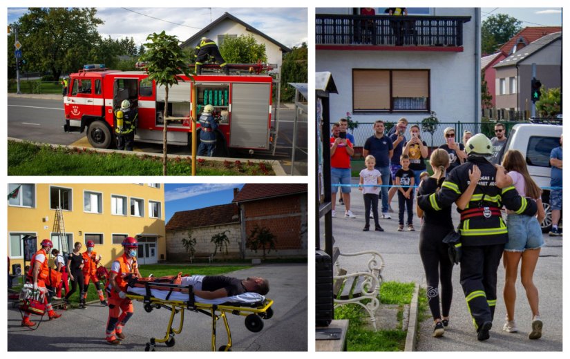 FOTO Vatrogasna pokazna vježba: eksplozija u Beretincu pokazala spremnost žurnih službi