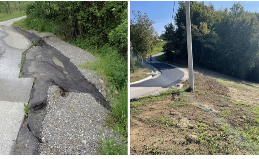 GRAD IVANEC Sanirano je klizište na nerazvrstanoj gradskoj cesti u Osečkoj