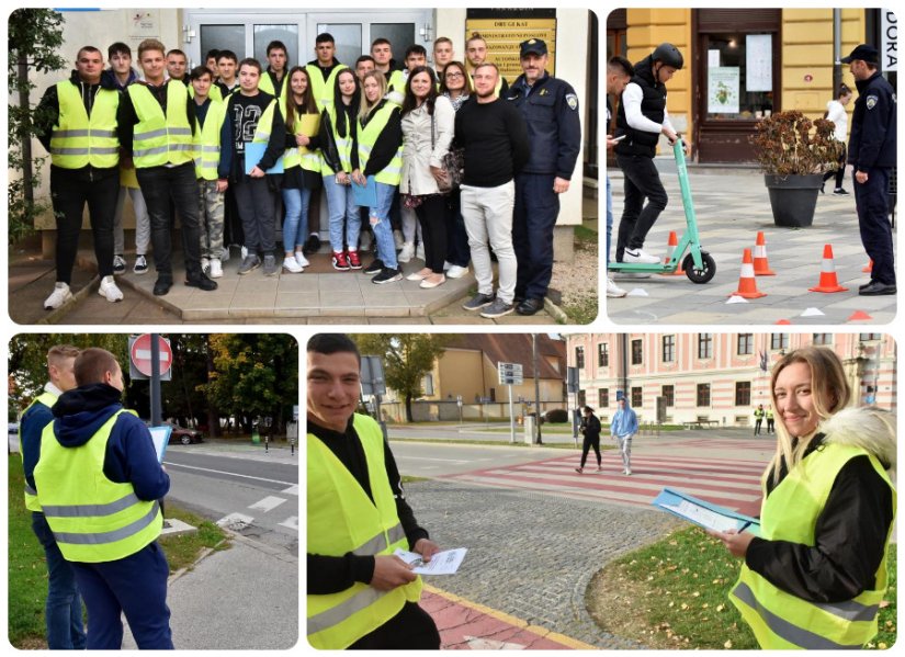 FOTO Učenici Strojarske i prometne škole u akciji &quot;Dan ljubaznosti u prometu&quot;