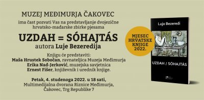 Predstavljanje zbirke pjesama kipara Luje Bezeredija: „Uzdah – Sóhajtás“ u Muzeju Međimurja