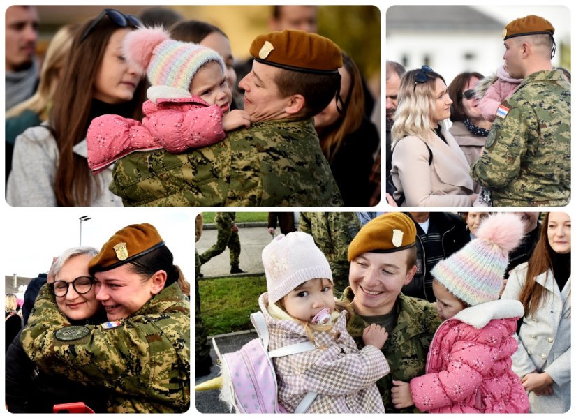 FOTO Dirljiv oproštaj obitelji od vojnika koji odlaze u misiju NATO-a