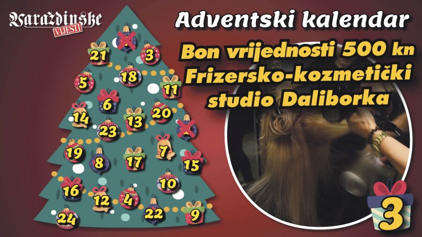 Adventsko darivanje Varaždinskih vijesti: Bon od 500 kuna u Frizersko-kozmetičkom studiju Daliborka!