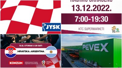Pevex, Jysk, Konzum i KTC skratili radno vrijeme da zaposlenici mogu pratiti utakmicu Hrvatske